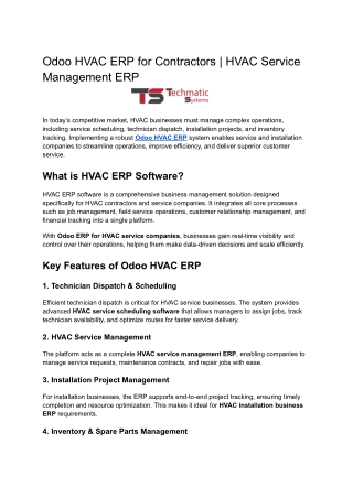 Odoo HVAC ERP for Contractors _ HVAC Service Management ERP