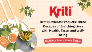 Trusted Choice: Kriti Nutrients Products