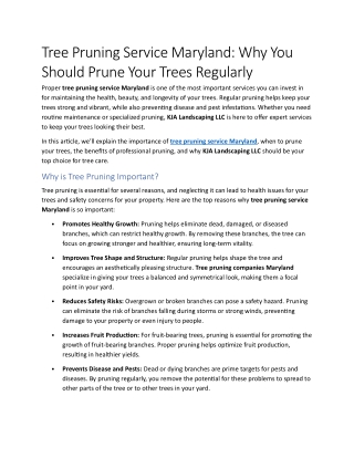 8- Tree Pruning Service Maryland Why You Should Prune Your Trees Regularly