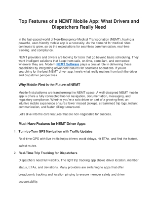Top Features of a NEMT Mobile App- What Drivers and Dispatchers Really Need (1)