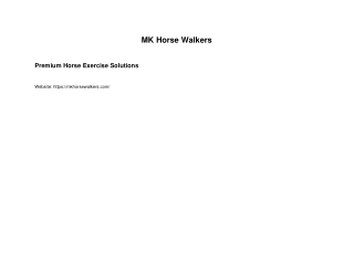 MK Horse Walkers – Premium Horse Exercise Solutions for Modern Equine Facilities