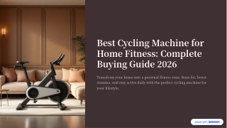 Best Cycling Machine for Home Fitness: Complete Buying Guide 2026