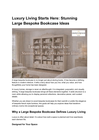 Luxury Living Starts Here: Stunning Large Bespoke Bookcase Ideas