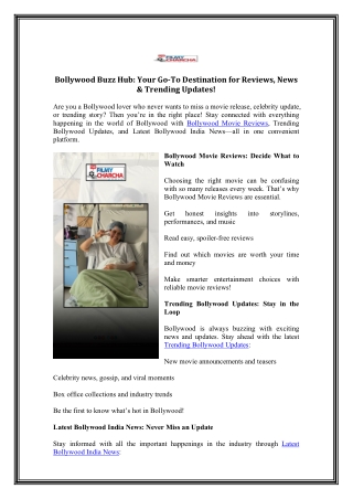Bollywood Movie Reviews & Ratings | The Filmy Charcha