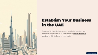 Establish Your Business in the UAE