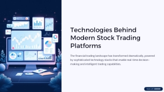 Technologies Behind Modern Stock Trading Platforms | Complete Guide