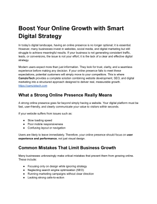 Boost Your Online Growth with Smart Digital Strategy