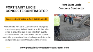 Concrete Contractor in Port Saint Lucie FL