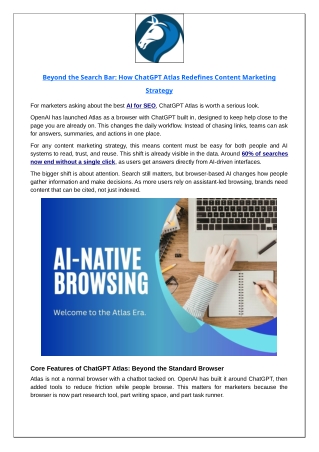 Beyond the Search Bar: How ChatGPT Atlas Redefines Content Marketing Strategy