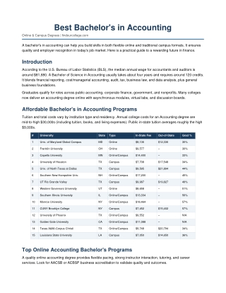 Top bachelor’s in Accounting - Online & Campus Degrees