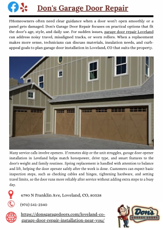 Don's Garage Door Repair