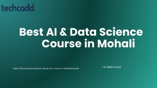 Best  AI   & Data  Science  Course in Mohali