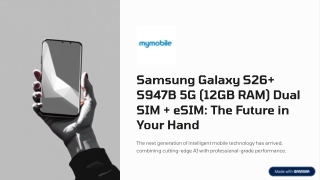 Samsung Galaxy S26  S947B 5G (12GB ram) Dual SIM   eSIM