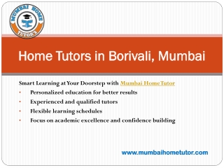 Home Tutors Near You in Borivali, Mumbai| Easy & Effective Learning