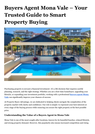 buyers agent mona vale