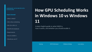 What is Hardware Accelerated GPU Scheduling and How to Enable It
