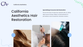 Stop Hiding Your Hair Loss | California Aesthetics Milpitas