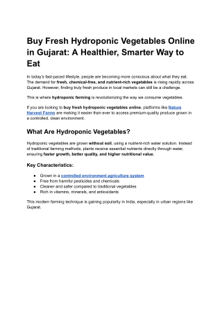 Buy Fresh Hydroponic Vegetables Online in Gujarat_ A Healthier, Smarter Way to Eat