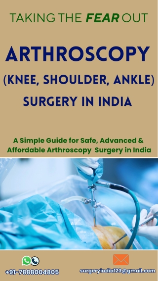 Affordable Arthroscopy Surgery in India for Knee, Shoulder & Ankle Care
