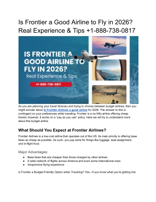 Is Frontier a Good Airline to Fly in 2026? Honest Review & Tips
