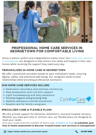 Professional Home Care Services in Georgetown for Comfortable Living (1)