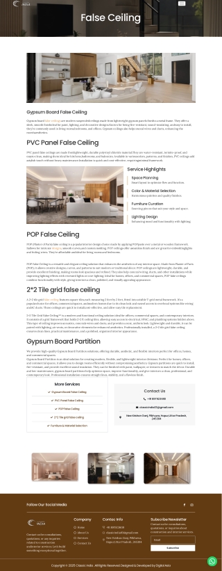 False Ceiling Designing Service Noida