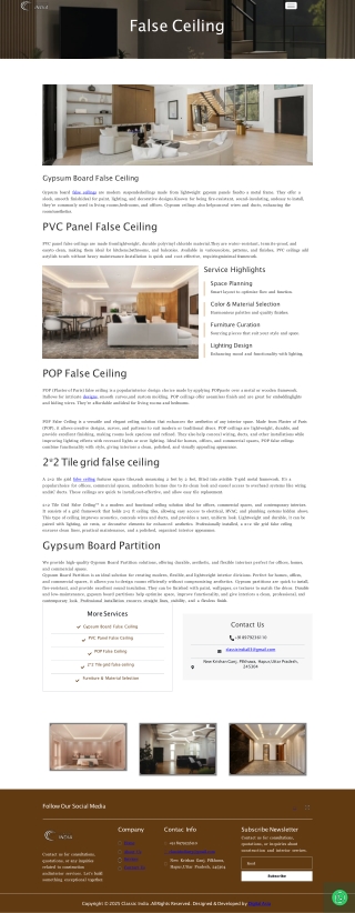 False Ceiling Designing Service Noida