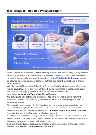 Best Blogs In India-endovascularexpert