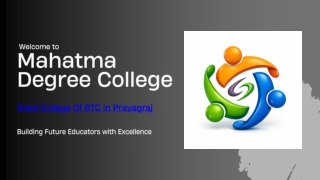 Mahatma Degree College - Good College Of BTC in Prayagraj