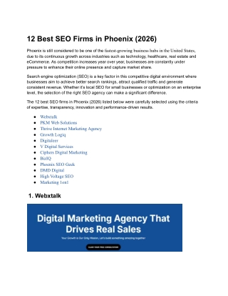 12 Best SEO Firms in Phoenix (2026)
