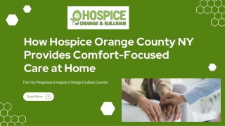 How Hospice Orange County NY Makes Home the Best Place for Hospice Care