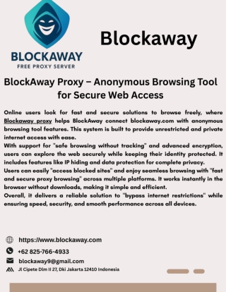 Blockaway Proxy – Anonymous Browsing Tool for Secure Web Access