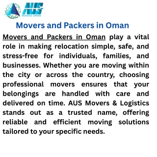 Movers and Packers in Oman (1)