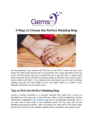 5 Ways to Choose the Perfect Wedding Ring (1)