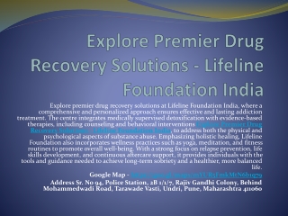Top-Rated Drug Rehabilitation Services - Lifeline Foundation India