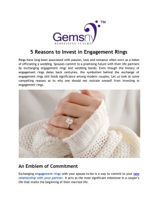 5 Reasons to Invest in Engagement Rings (1)