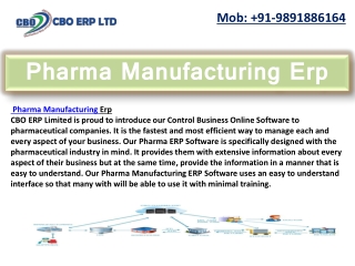 pharma manufacturing erp