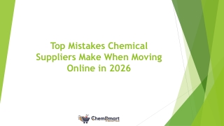 Top Mistakes Chemical Suppliers Make When Moving Online in 2026