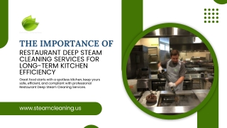 Complete Kitchen Care with Reliable Restaurant Deep Steam Cleaning Services