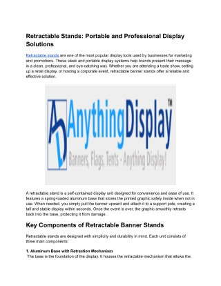 Retractable Stands | Portable Retractable Banner Stands for Trade Shows