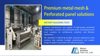 Stainless Steel Perforated Sheet – Premium Quality Solutions by Metart Building