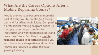 What Are the Career Options After a Mobile Repairing Course