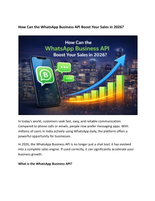 How Can the WhatsApp Business API Boost Your Sales in 2026