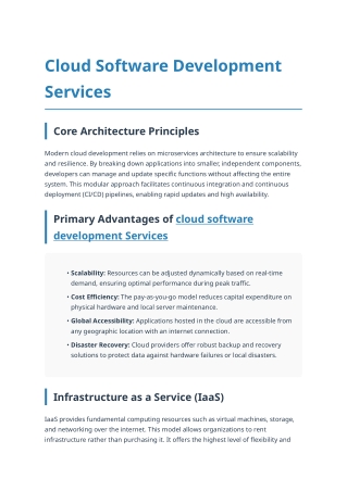 Cloud Development Services