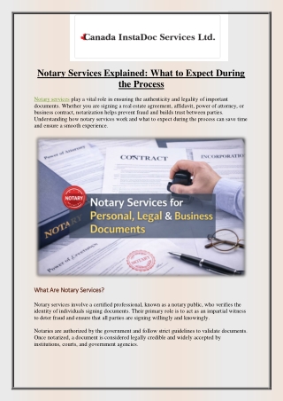 Notary Services Explained What to Expect During the Process