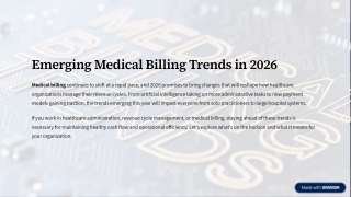 Emerging Medical Billing Trends in 2026