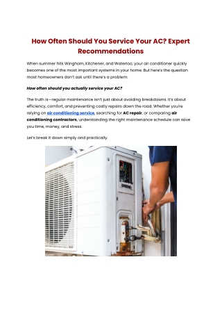 How Often Should You Service Your AC? Expert Recommendations