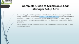 Proven Ways to Resolve QuickBooks Scan Manager Issue