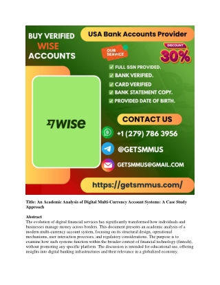 Buy Verified Wise Accounts