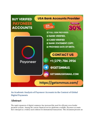 Buy Verified Payoneer Accounts
